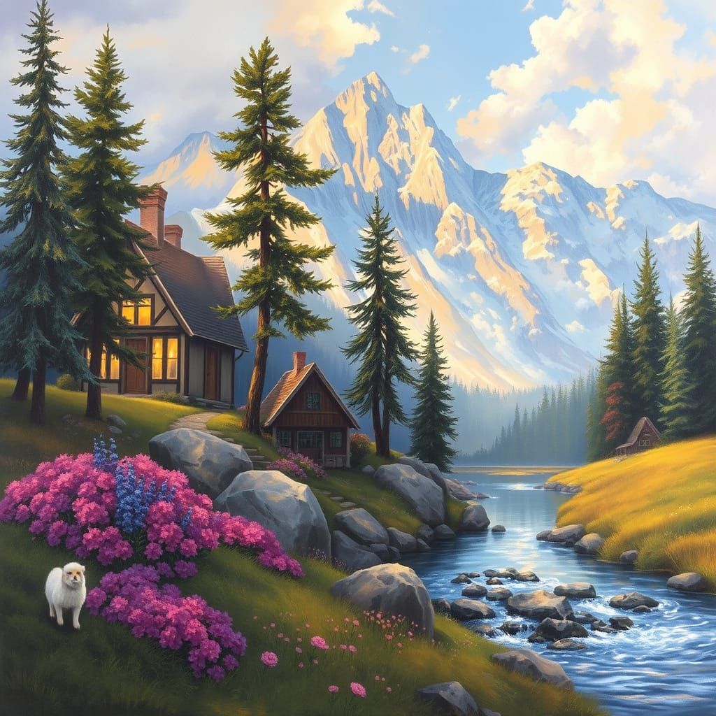 Dreamy Landscape Art in Realistic Style
