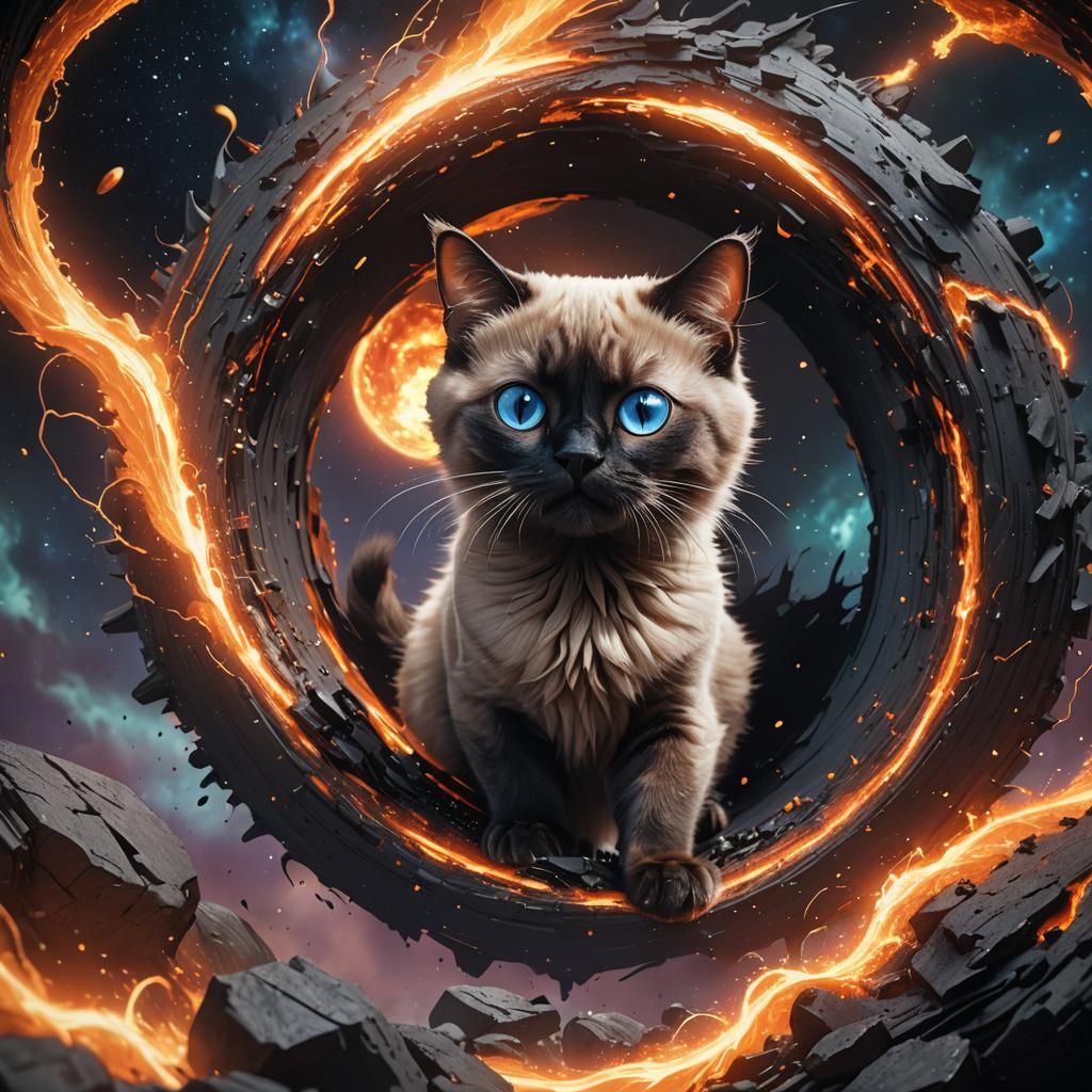 Siamese Cat Conquers a Black Hole