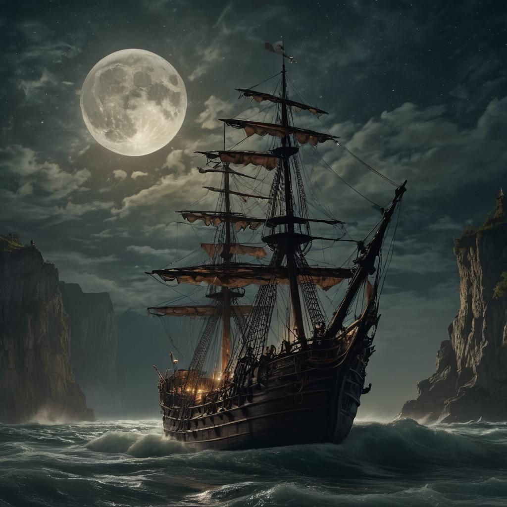 Epic Sailing Ship Crashes Through Waves