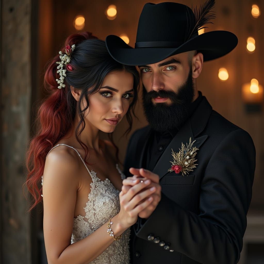 Mysterious Woman and Bald Husband Exchange Wedding Rings