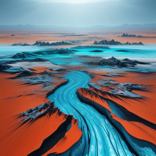 Surreal Desert Melts Into Antarctic Ice Field