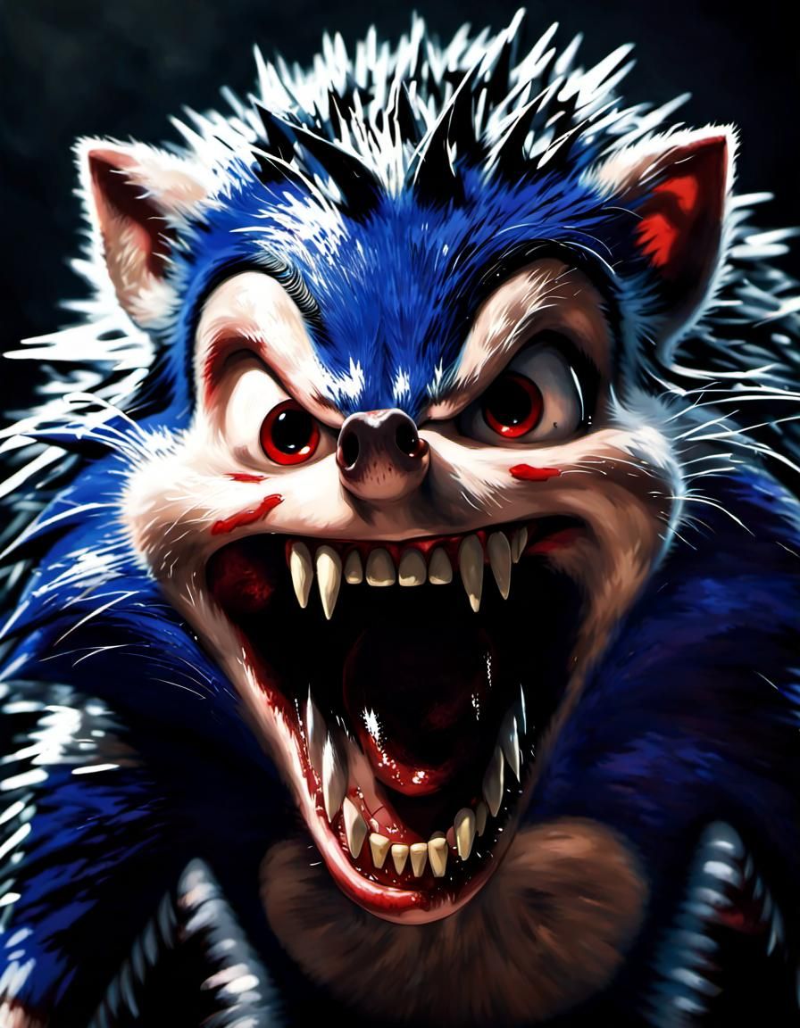 Horror Sonic the Hedgehog by Rutkowski