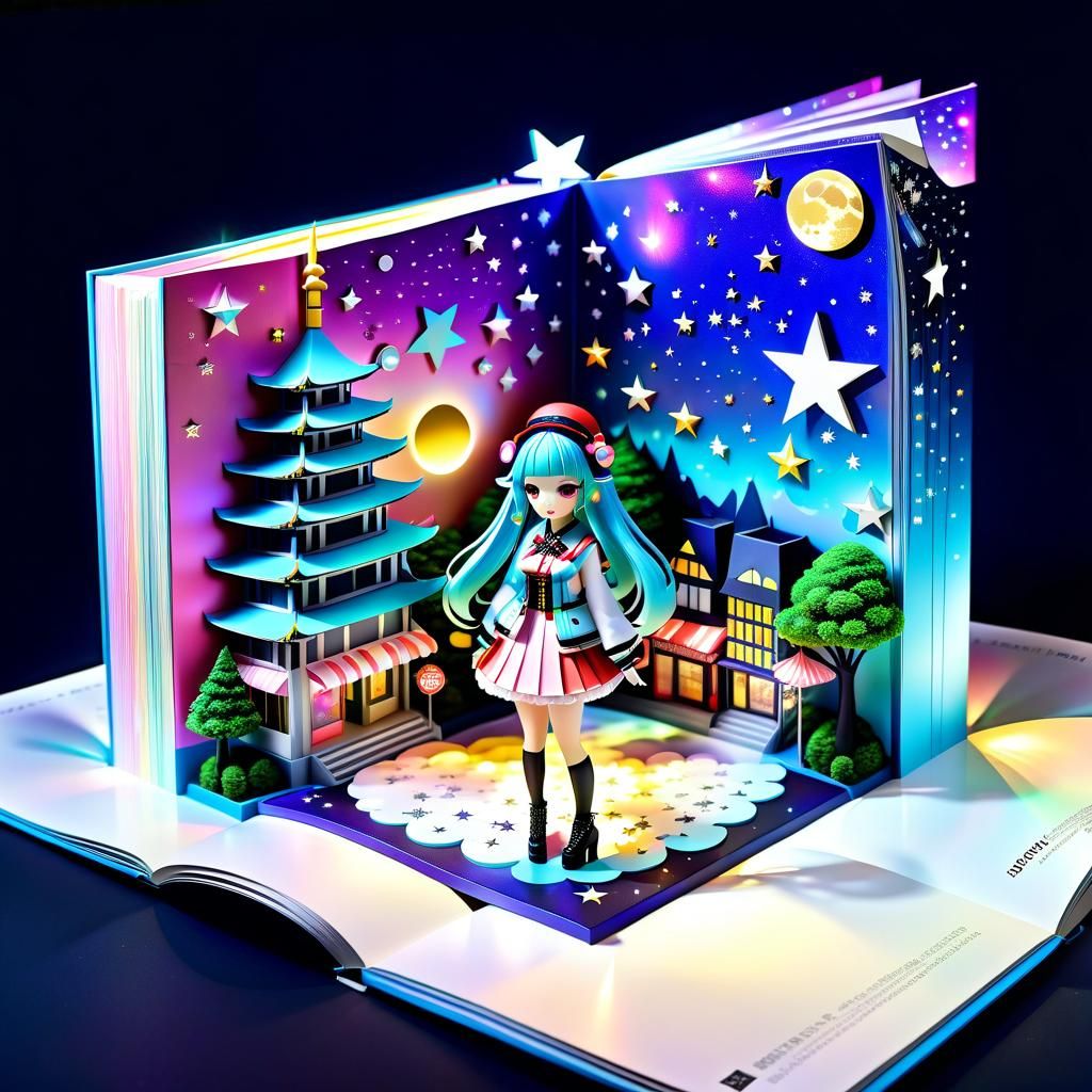 Harajuku Fashion pop-up book