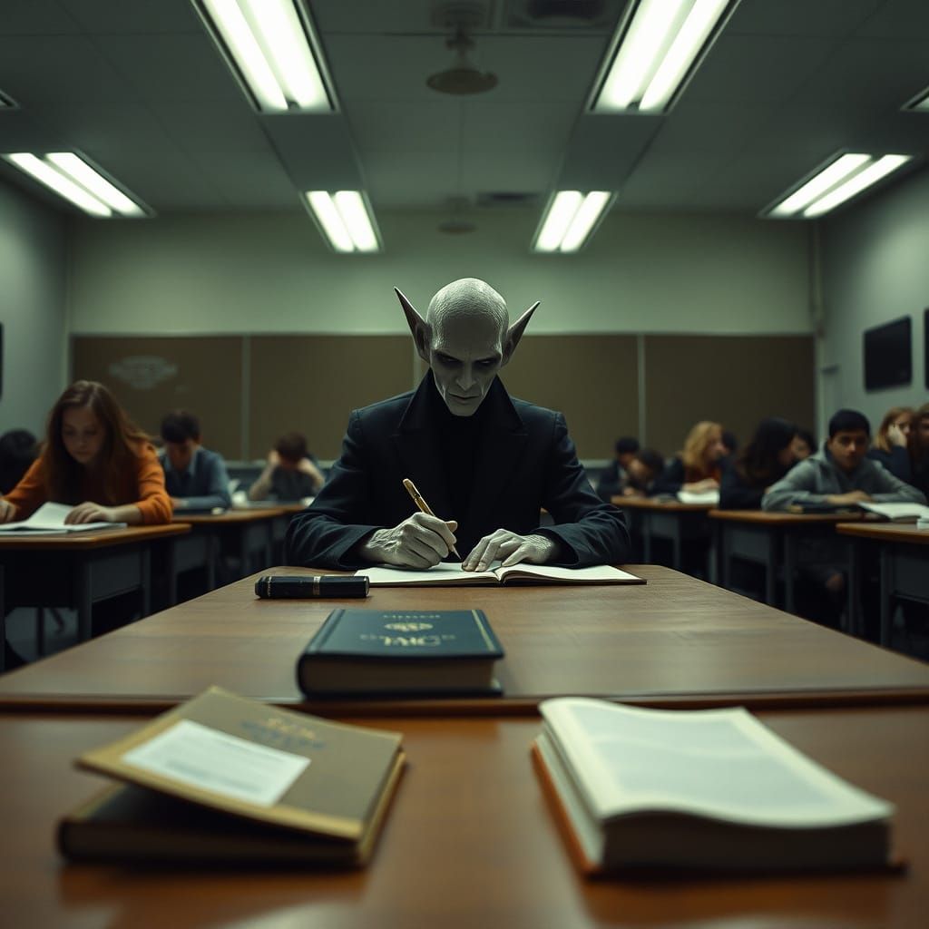 Nosferatu Studies in a Brightly Lit Classroom