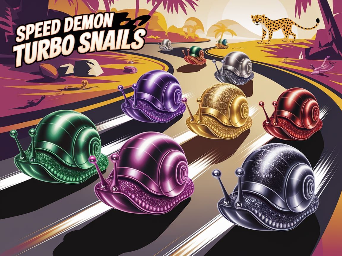Speed Demon Turbo Snails: Whimsical Racing Game Cover