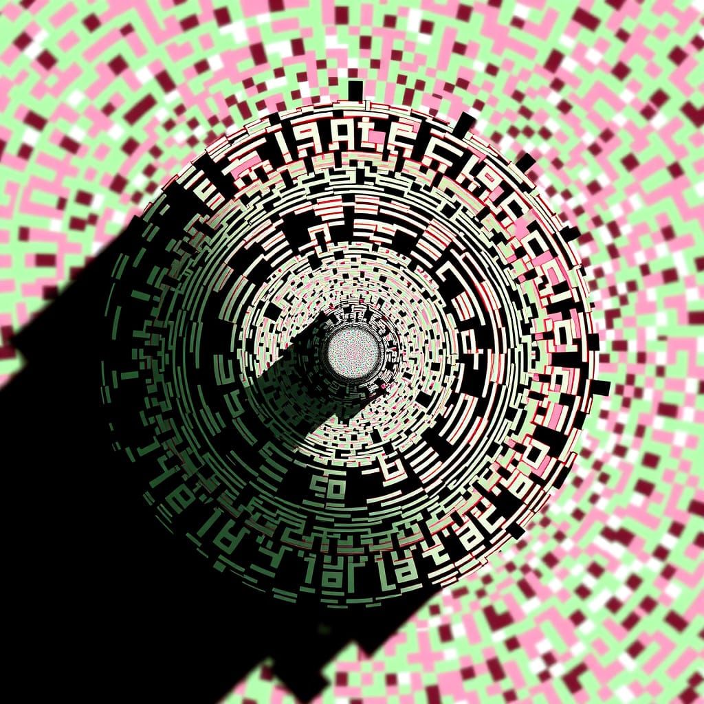 Complex 3D Autostereogram with Corruption Effect