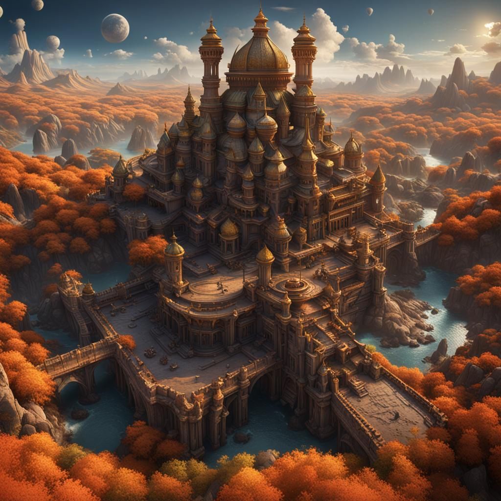 Zrik Planet Alignment: A Detailed Matte Painting