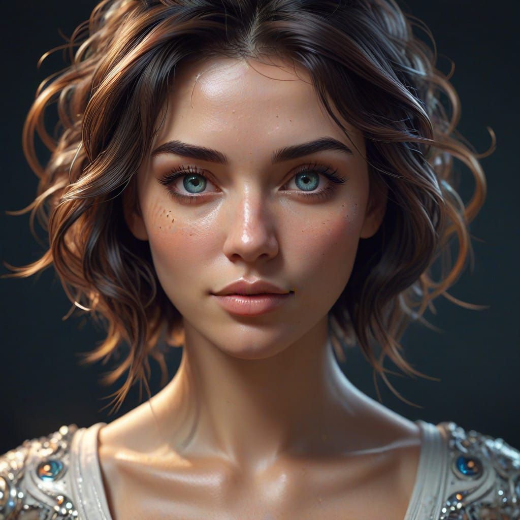 Confident Woman in Radiant Portrait