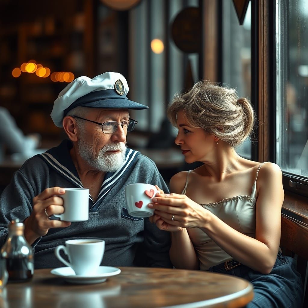 Retired Sailor's Coffee Break: Professional Photography