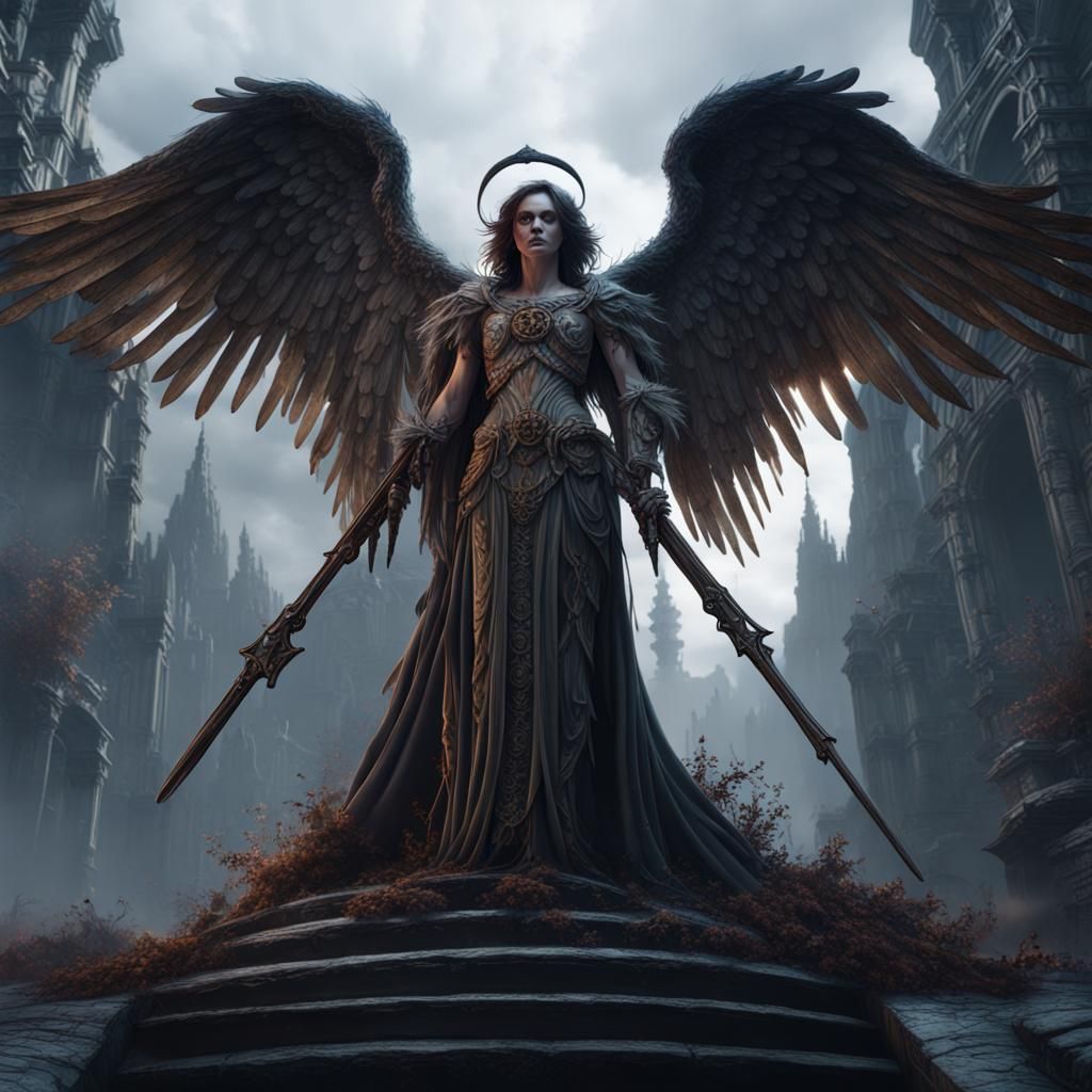 Angel of Death in Detailed Matte Painting