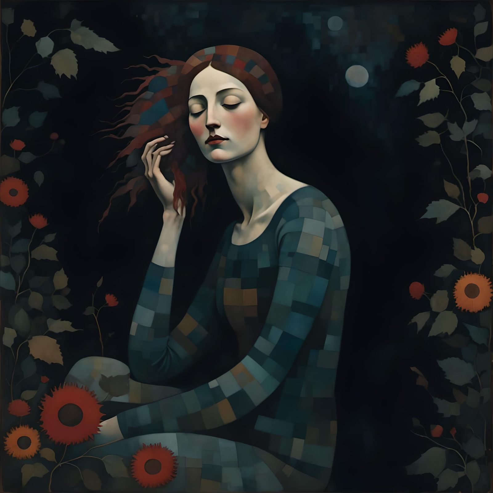 Woman in Repose: A Moment of Tranquility