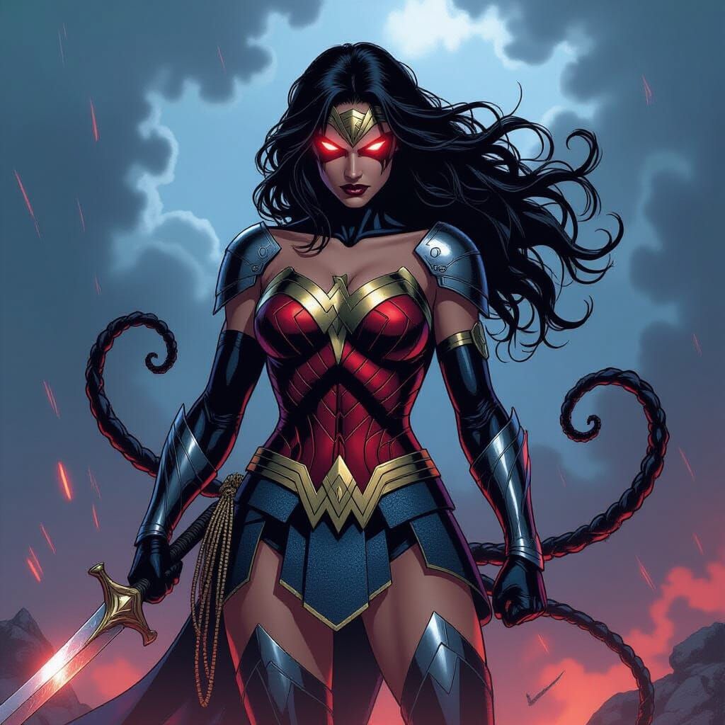 Venom Symbiote Merged with Wonder Woman