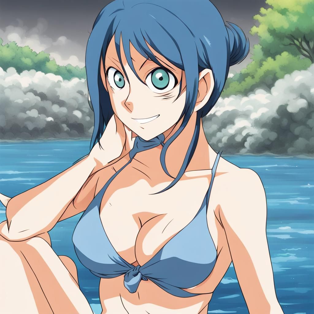 Anime-Style Nude Figure in Manga Key Visual Style
