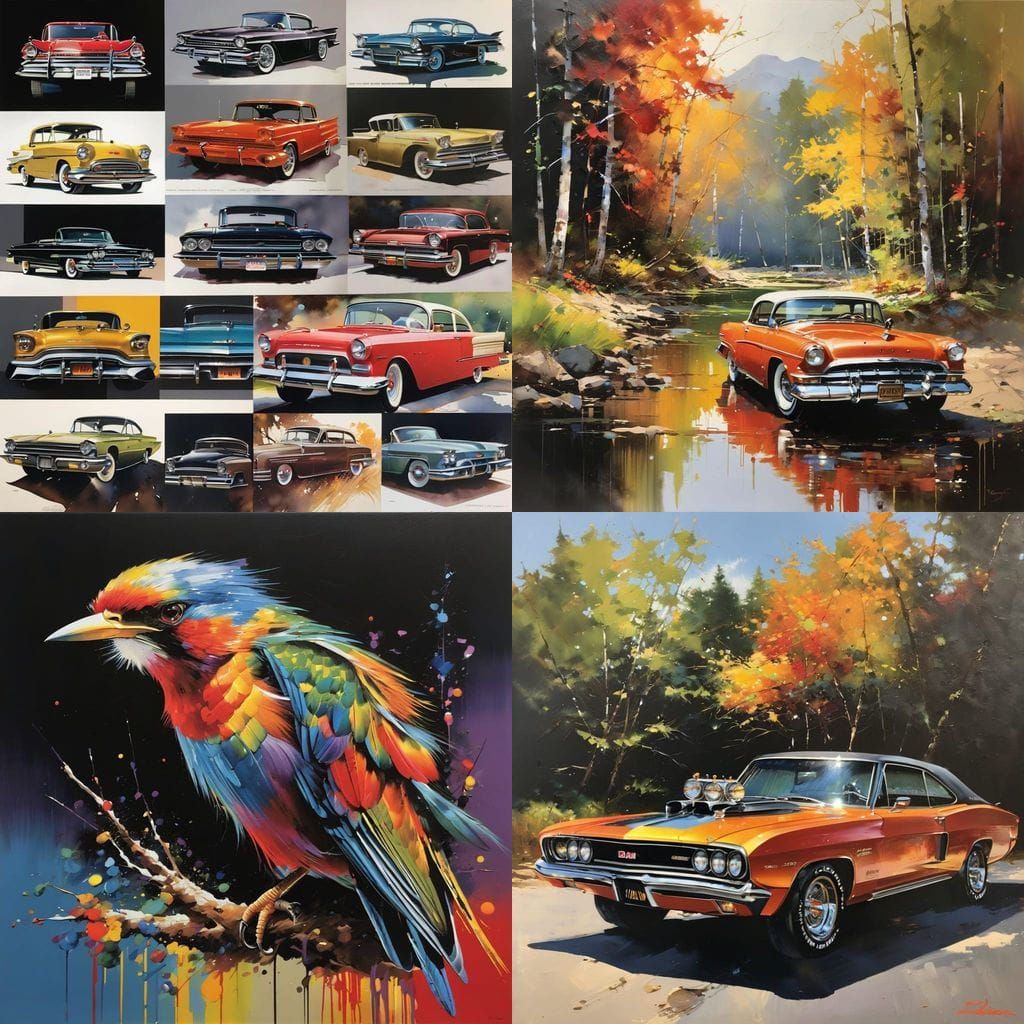 Oregon Landscape in Expressive Watercolor Style