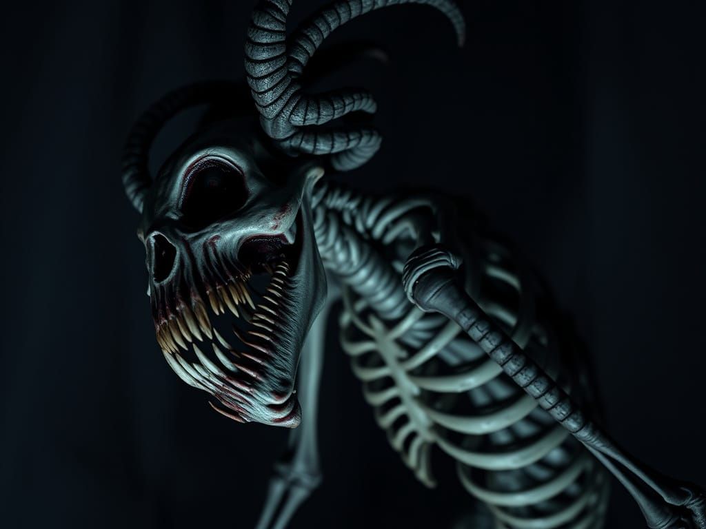 Horrifying Wendigo-Pale Walker Hybrid with Sinister Smile