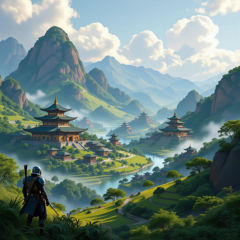 Terraformed Shogun Planet with Mandalorian Settlements