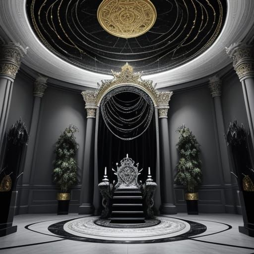 Ethereal Faerie Throne Room in Ancient Style