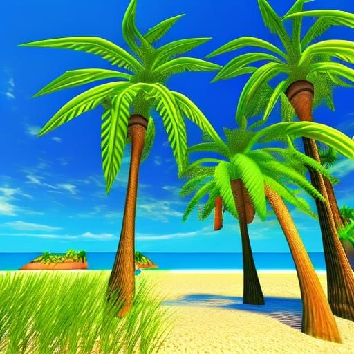 Sonic Relaxing on a Tropical Island