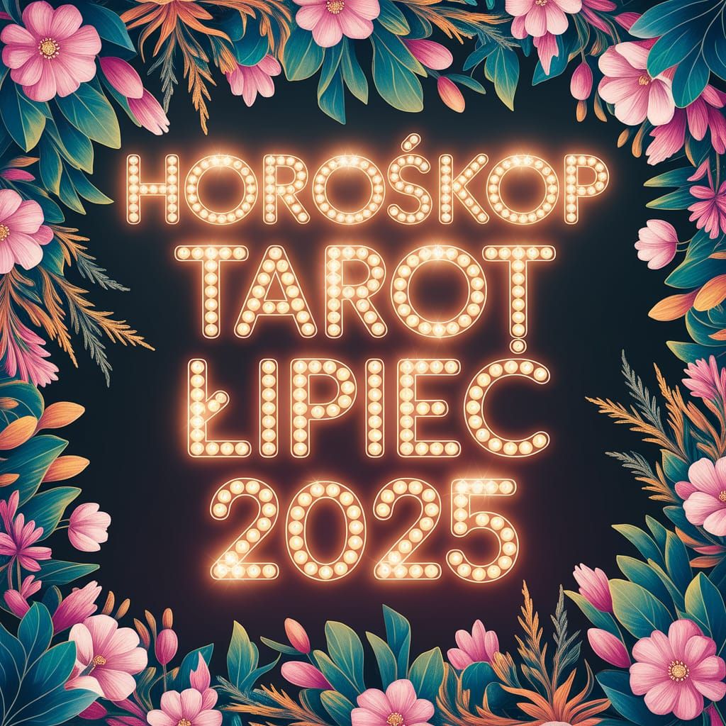 Horoscope Tarot July 2025 YouTube Thumbnail in 3D Gold