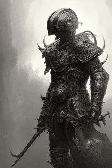 Dalmatian Robotic Warrior in Croatian Armor