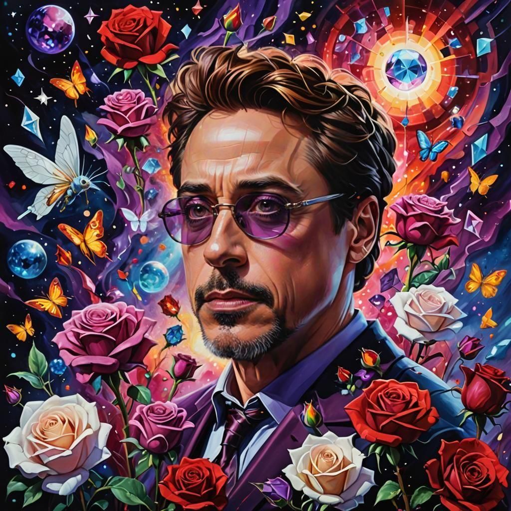 Robert Downey Jr Among Crystal Roses on Alien Planet