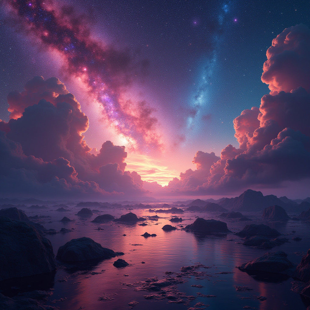 Cosmic Galaxy Concept Art in Unreal Engine 5