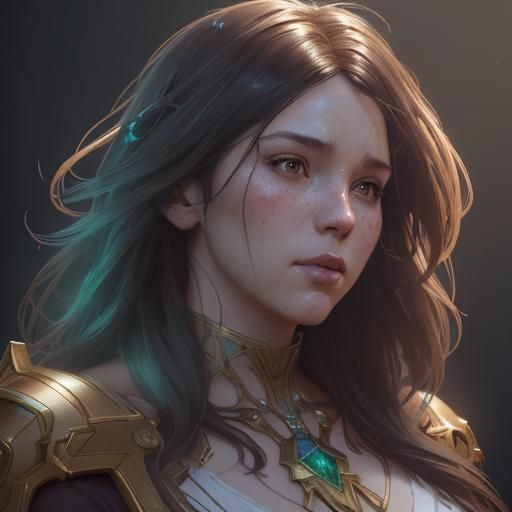 Detailed Christmas Candy Portrait in Artstation Style