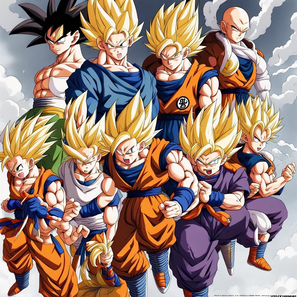 Dragon Ball Z Anime Style Illustration