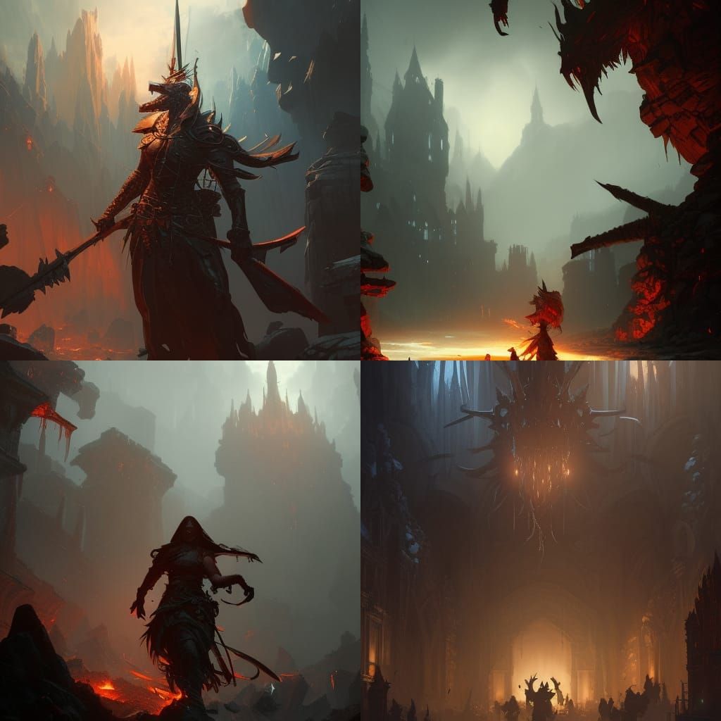 Dark Fantasy Dungeons and Dragons, Detailed Concept Art