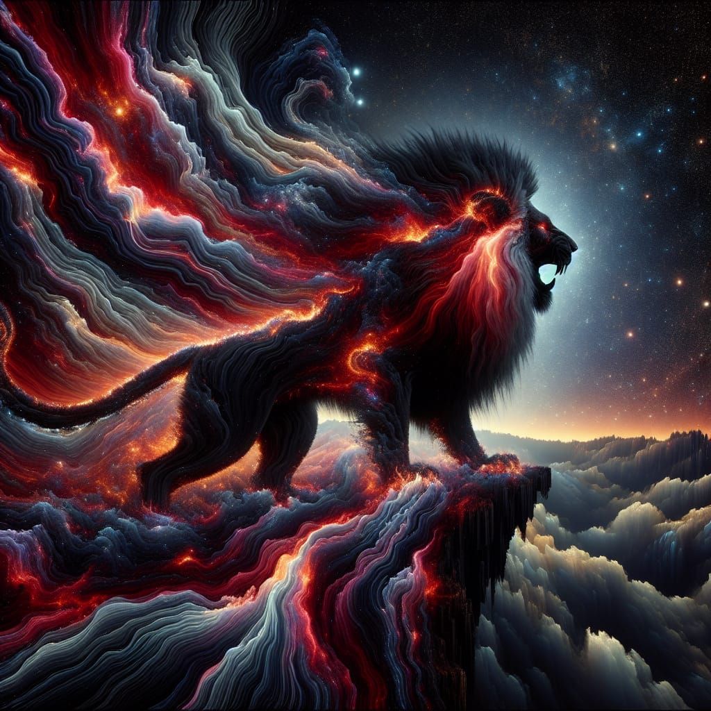 Fiery Lion Roars in Cosmic Landscape