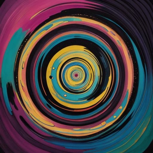 Psychedelic River in Japanese Pop Art Style