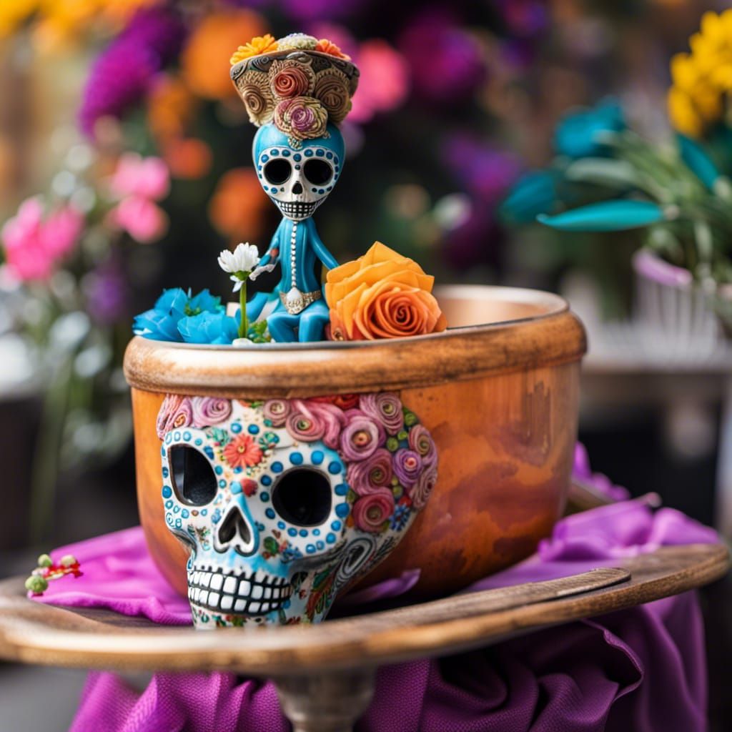 Santa Muerte Altar for Day of the Dead