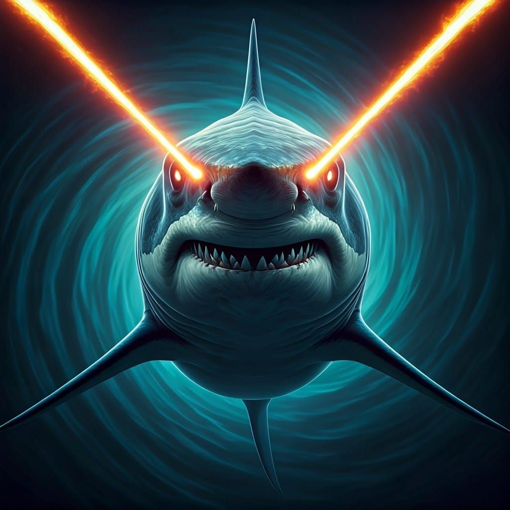 Gigantic Golden Megalodon Emerges from Kryptonian Depths