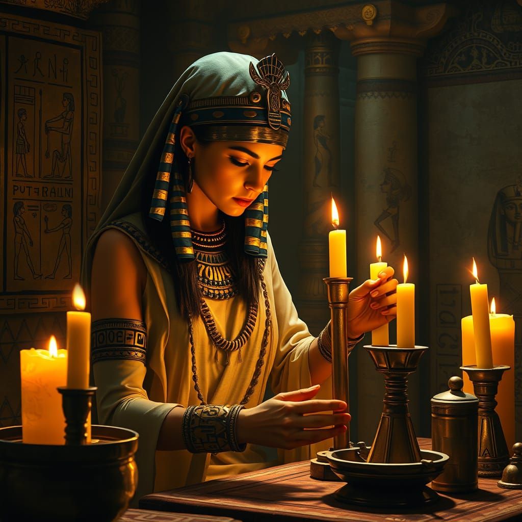 Ancient Egyptian Queen Creates Luxurious Beeswax Candles in ...