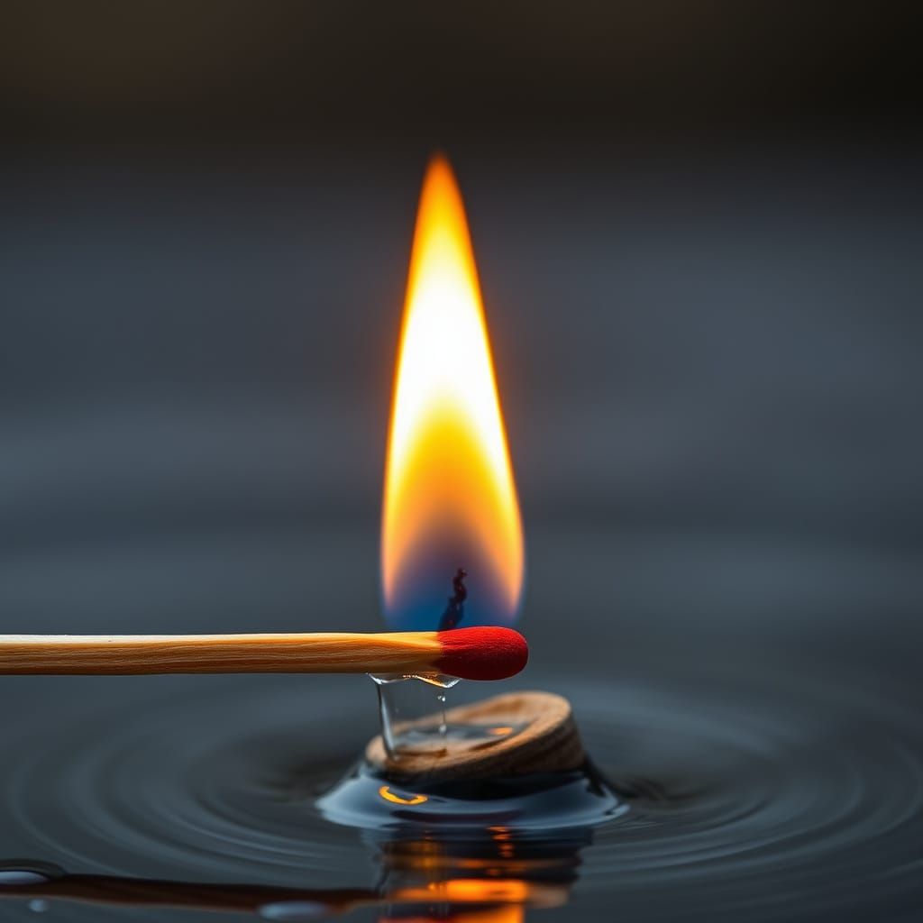 Water Match Flame in Ethereal Blues