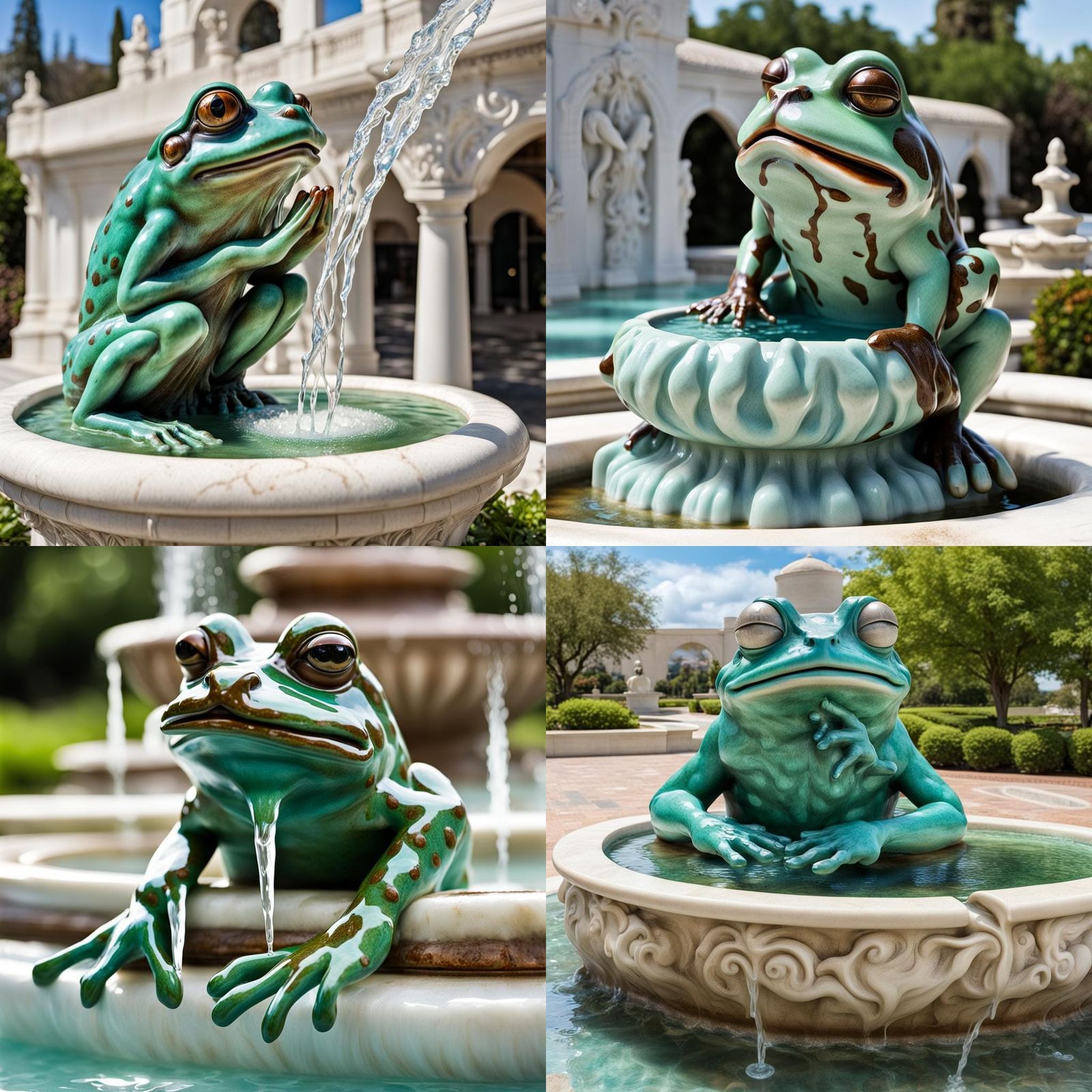 Frog Crying on a Mountain Dew Fountain