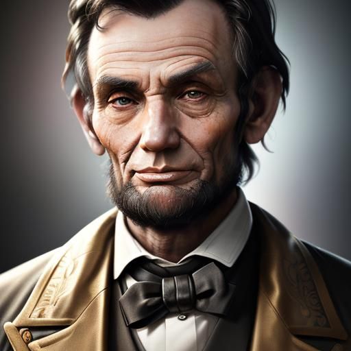 Hyperrealistic Portrait of Abraham Lincoln