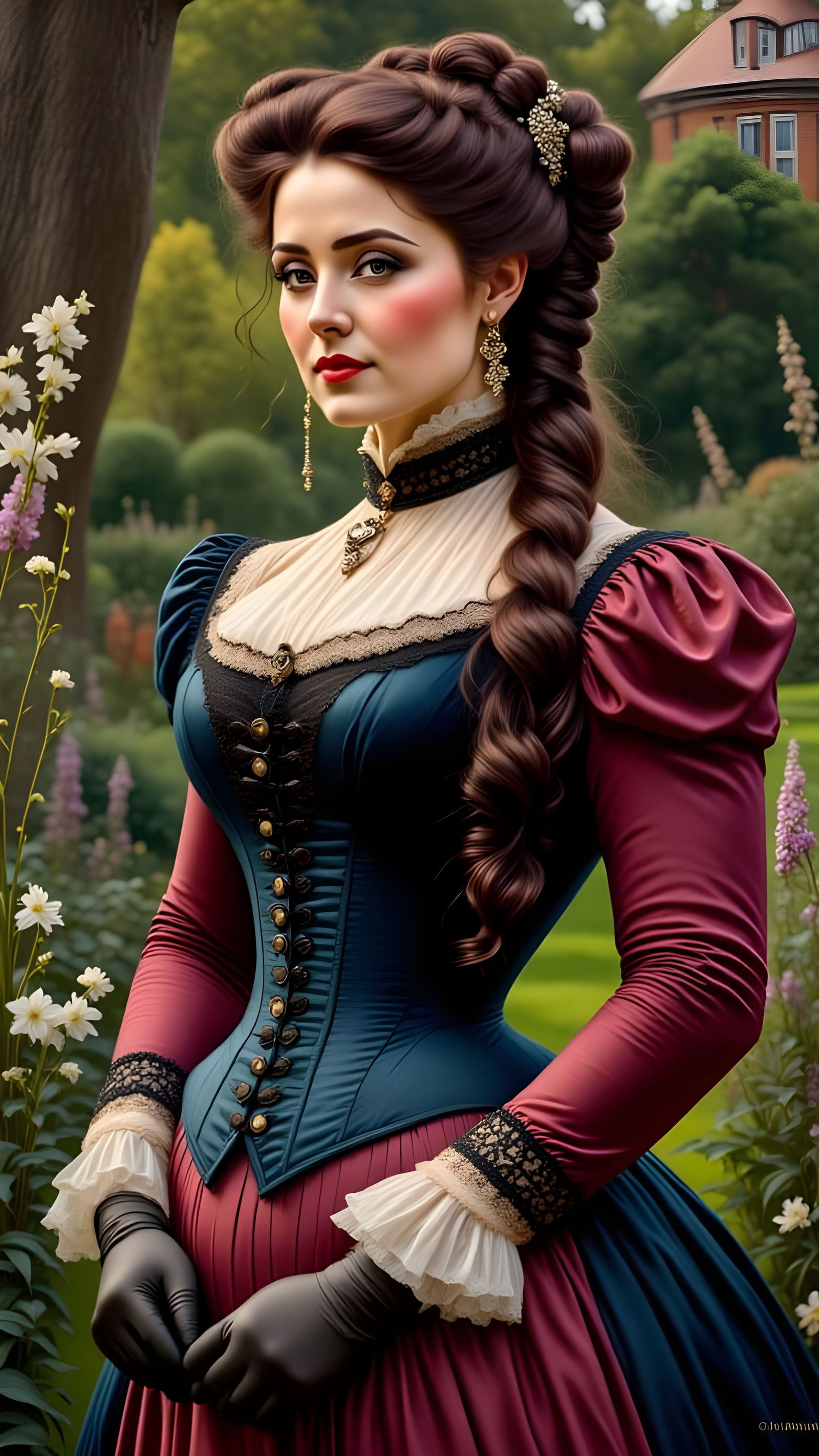 Ethereal Victorian Beauty in Jewel Tones