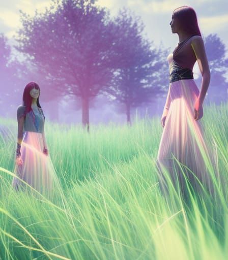 Sad Farewell at Sunset: Broken Friendship on Hill