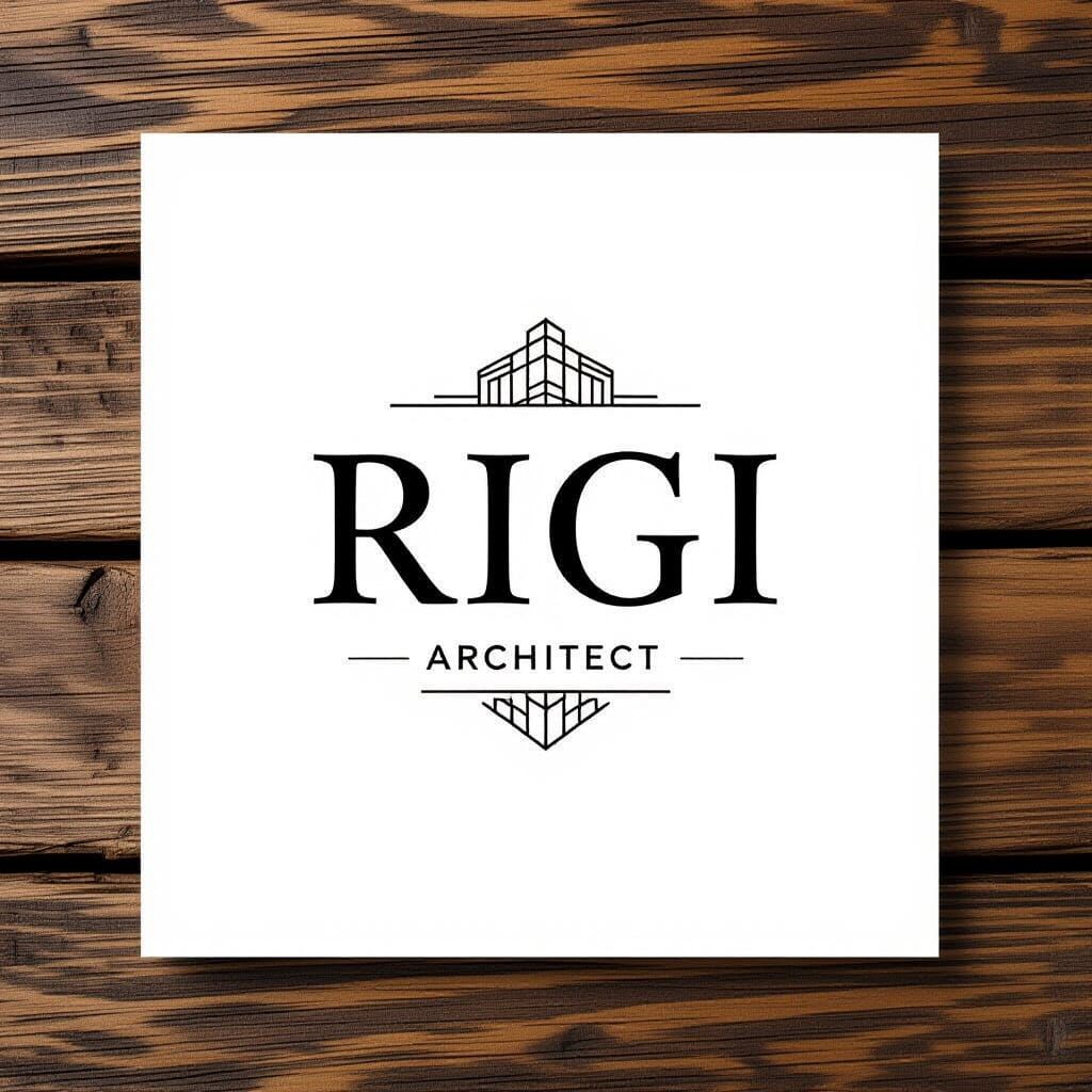 RIGI Architect Logo: Elegant Classic Font Design