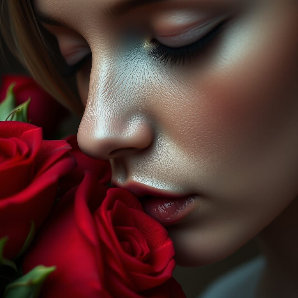 Serenity in a Bouquet of Red Roses