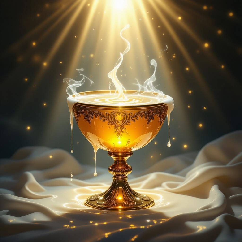 Celestial Chalice of Divine Radiance and Mystery