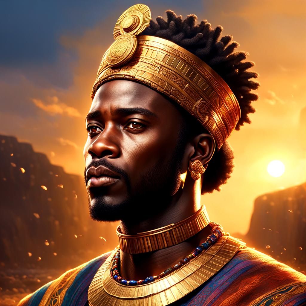 African Prince Portrait in Hyperrealistic Digital Art