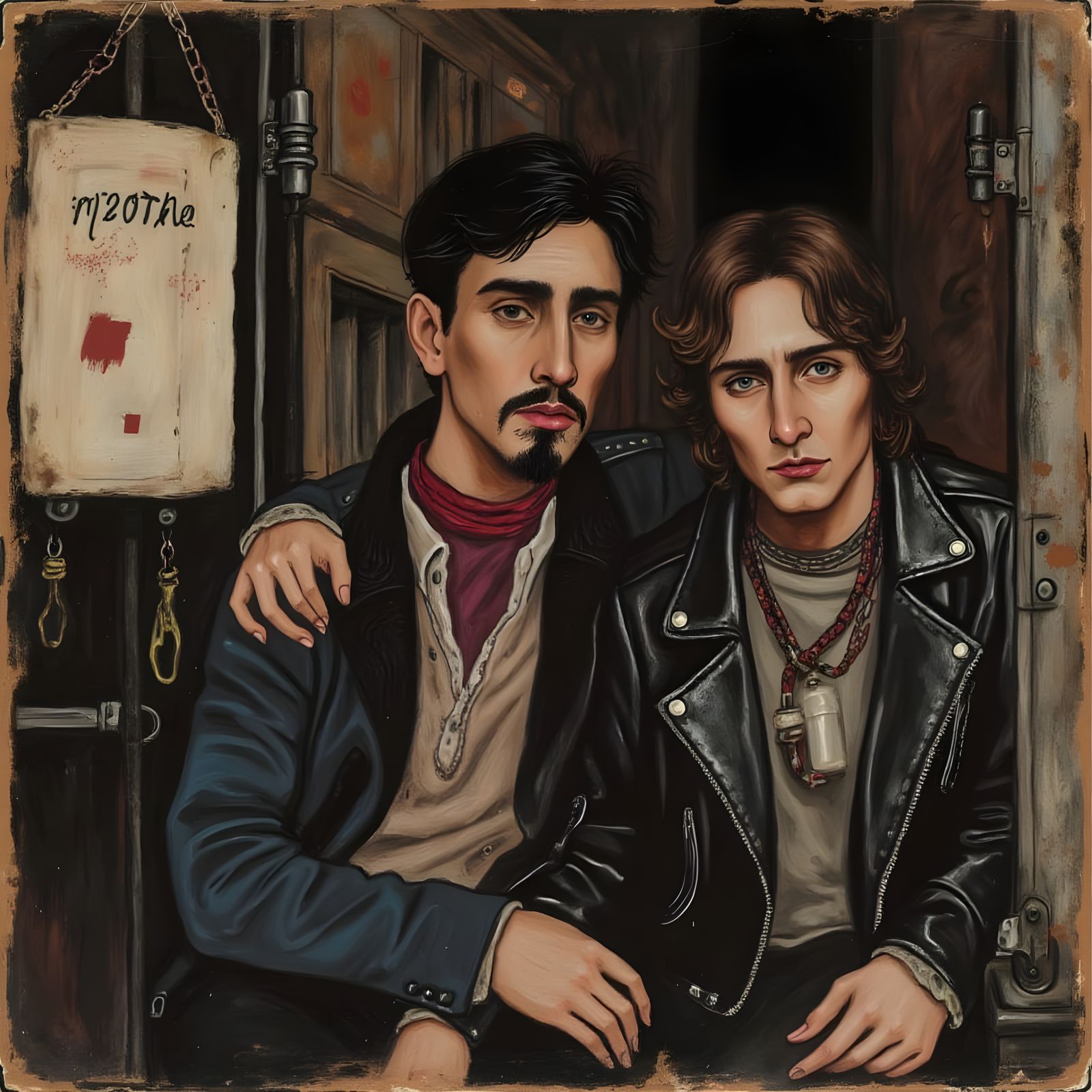 Vintage Portrait of Summer Friends on the Backstreets