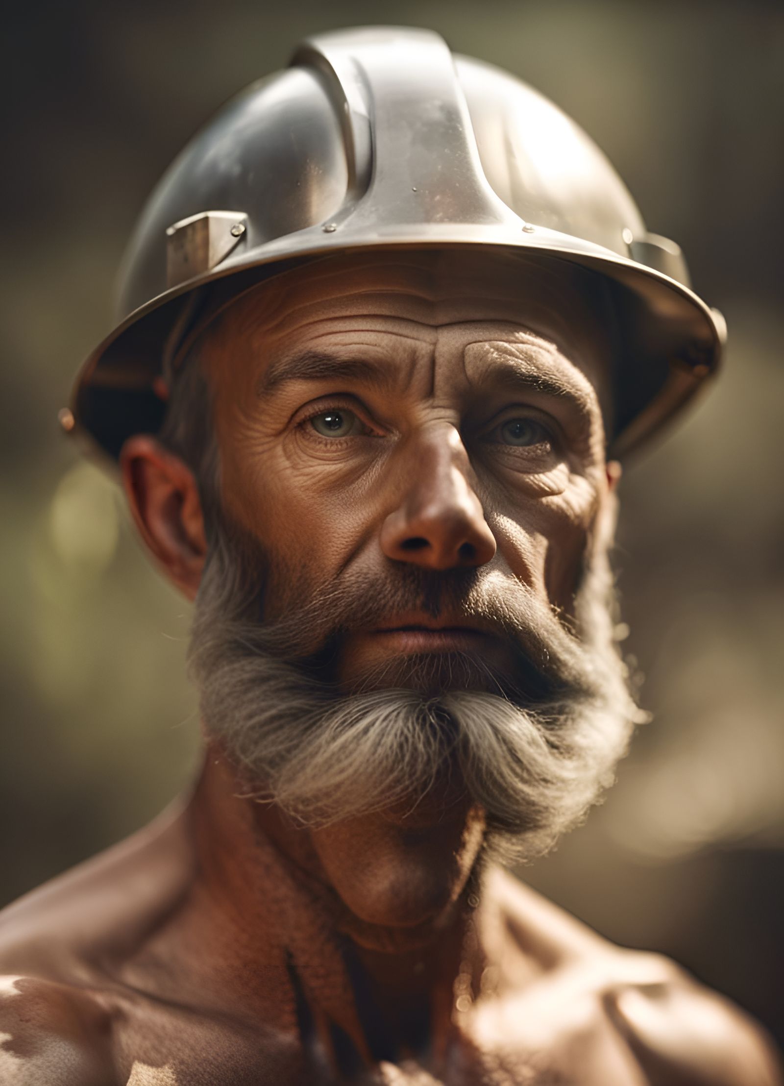Miner Portrait in Post-Impressionist Style