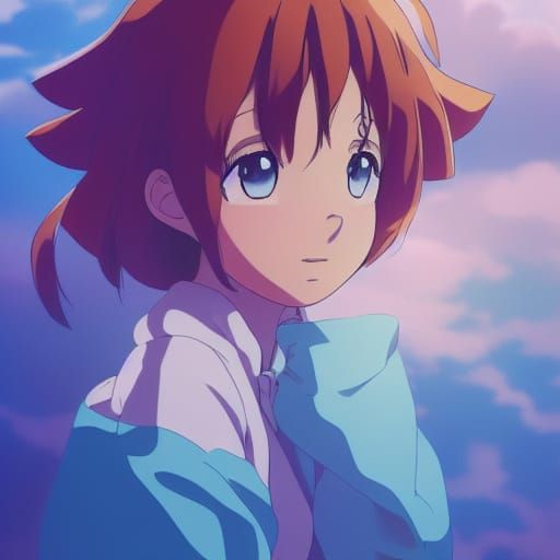 Ochako Uraraka in Studio Ghibli Anime Style