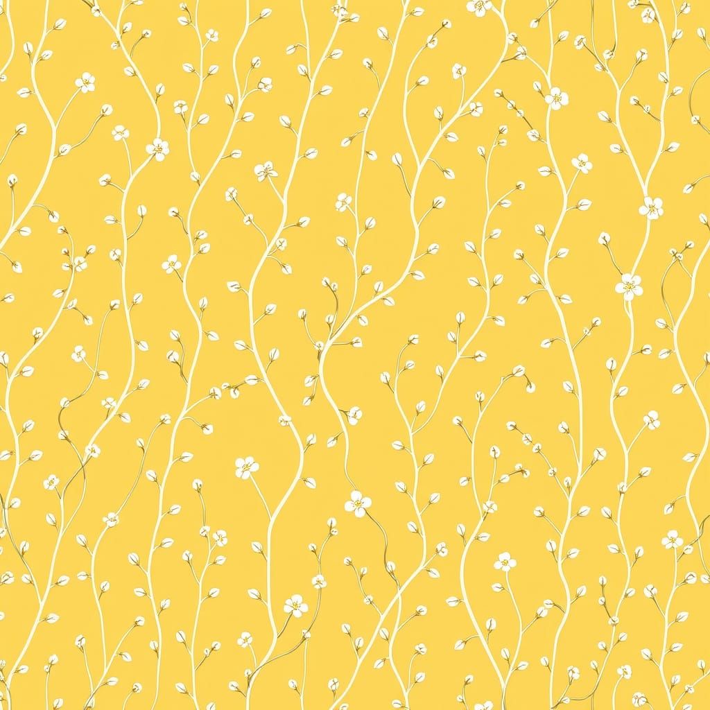 Soft Spring Florals in Repeating Pattern Design