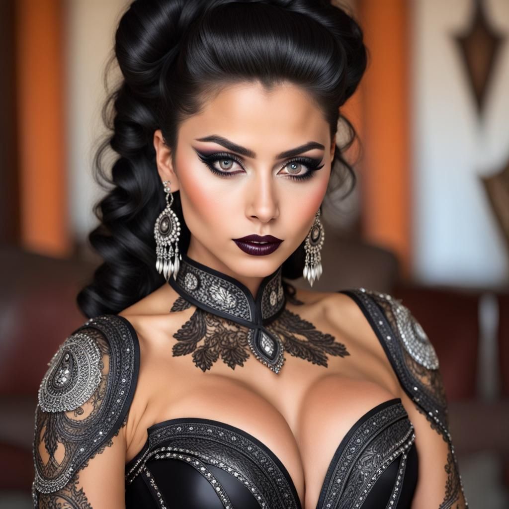 Beautiful Gypsy Dancer in Traditional Dress: 3D Render