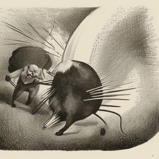 Exploding Kittens in 1800s Illustration Style