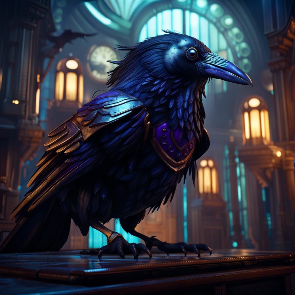 Raven Bird in Bioshock Style Concept Art